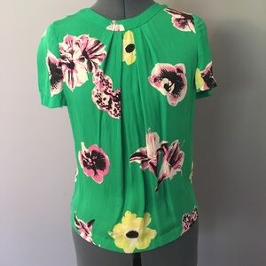 J Crew Green Floral Shirt